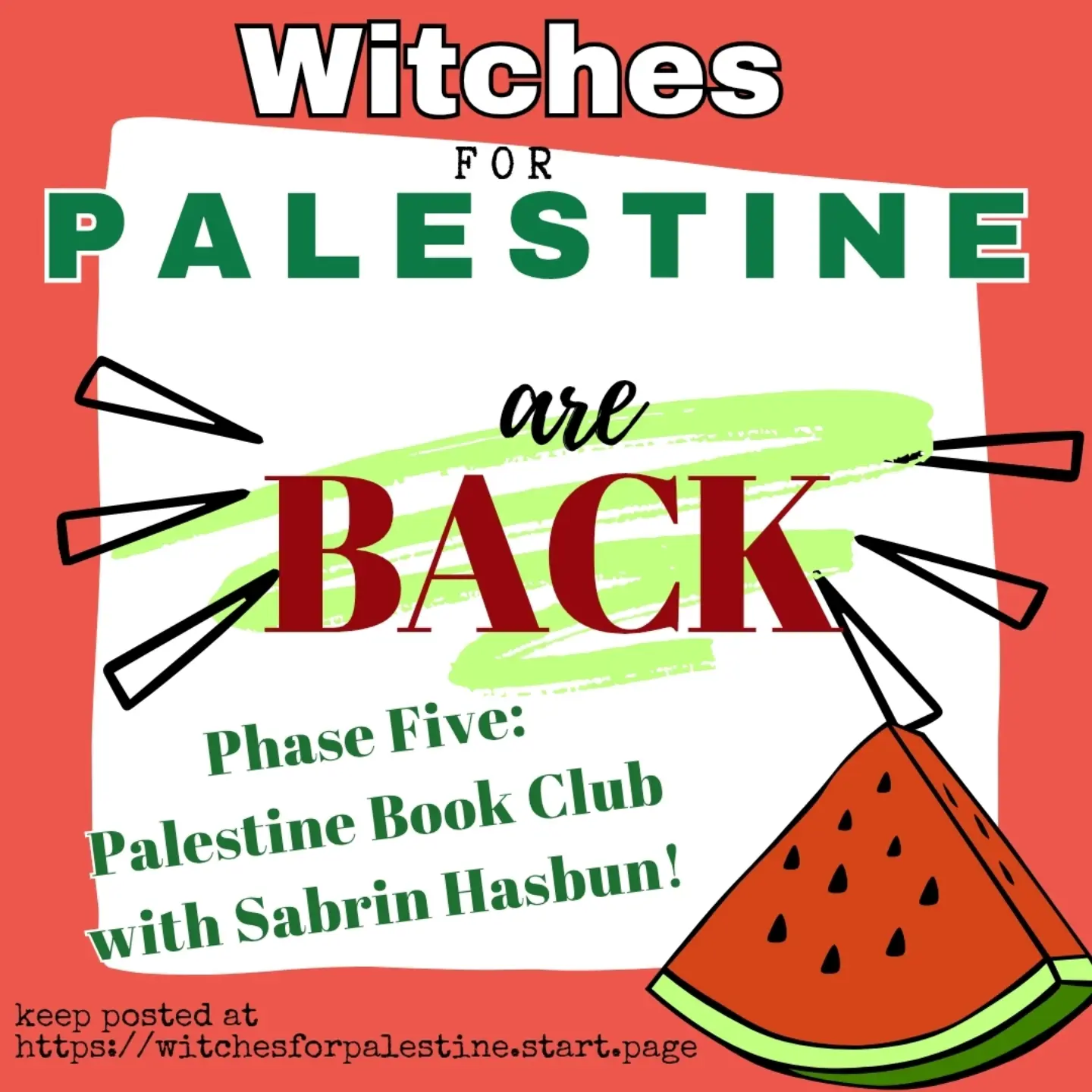 Witches for Palestine Book Club – 15 to 17/10/2026 TBC